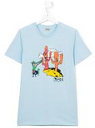 Kenzo Kids Cactus Print T-shirt, Boy's, Size: 14 Yrs, Blue