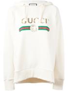 Gucci Logo Front Hooded Sweatshirt, Women's, Size: Small, Nude/neutrals, Cotton