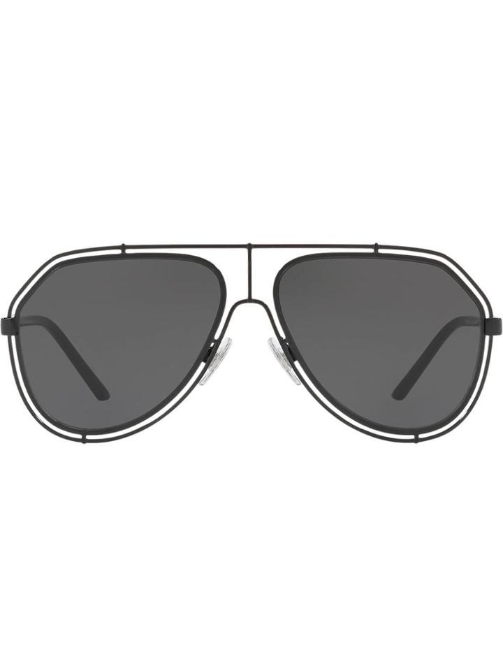 Dolce & Gabbana Eyewear Wire Aviators - Black
