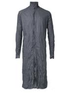 A New Cross Hand Stitched Long Length Shirt, Men's, Size: Small, Grey, Linen/flax