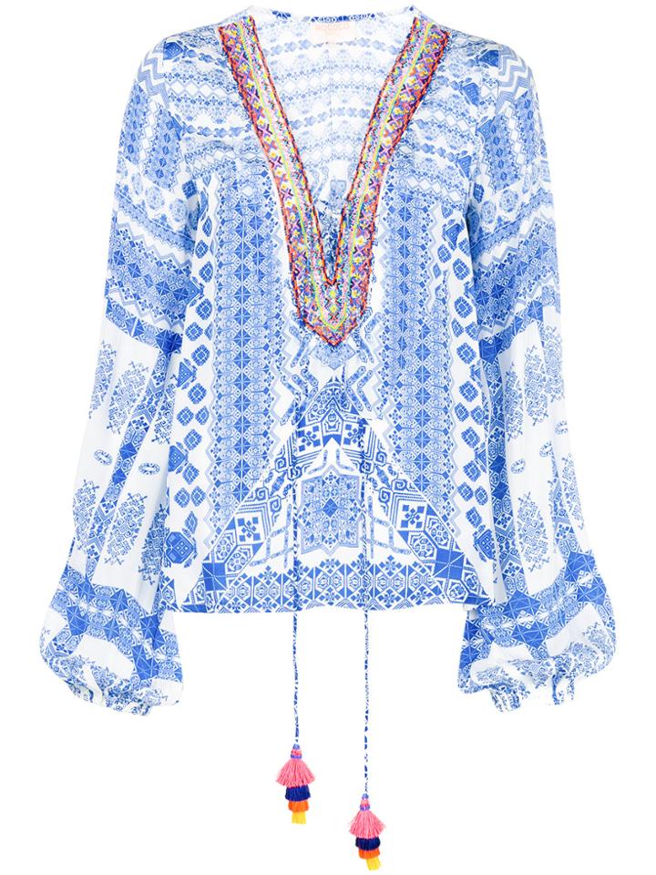 Rococo Sand Ionic Blouse - Blue