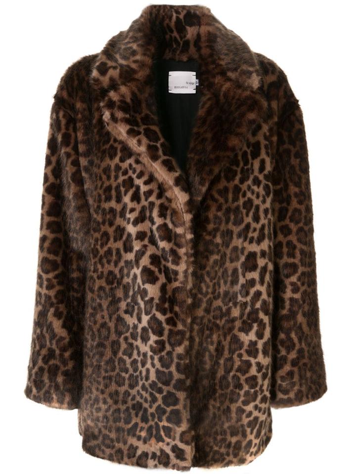 Bouguessa Faux Fur Leopard Print Coat - Dark Leopard