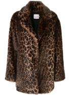 Bouguessa Faux Fur Leopard Print Coat - Dark Leopard