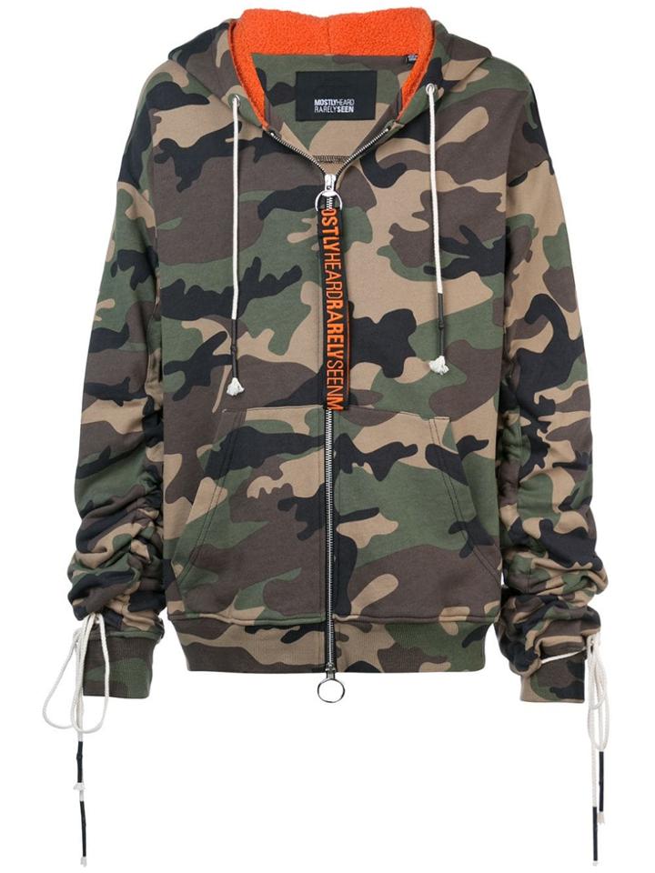 Mostly Heard Rarely Seen Camouflage Zip-up Hoodie - Green