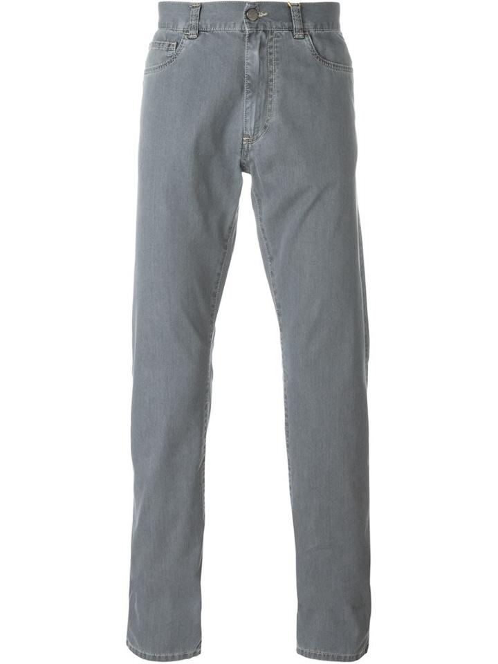 Canali Regular Jeans, Men's, Size: 52, Grey, Cotton/polyester