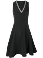 Etro Contrast V-neck Flared Dress - Black