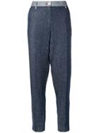 Emporio Armani Denim-effect Chinos - Blue