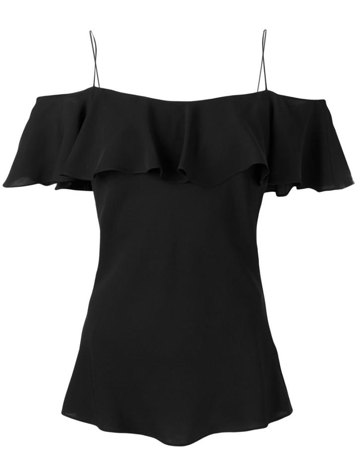 Polo Ralph Lauren Off Shoulder Top, Women's, Size: 8, Black, Silk