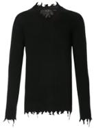 Overcome Jumper With Frayed Edges - Black