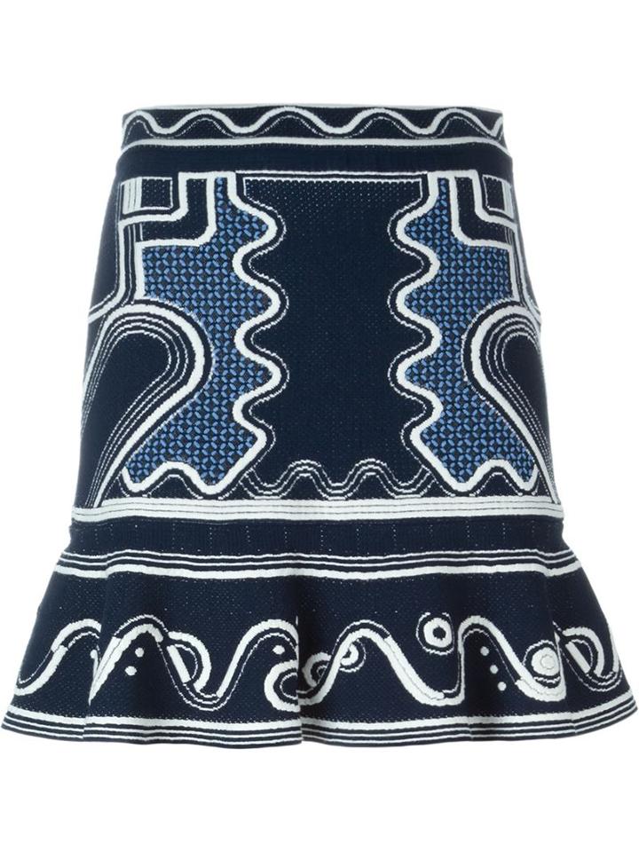 Peter Pilotto 'lito' Skirt, Women's, Size: Small, Blue, Spandex/elastane/polyamide/polyester/viscose