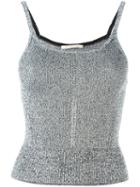Christopher Kane Lurex Knitted Camisole, Women's, Size: Large, Grey, Polyamide/polyester/viscose/metallic Fibre
