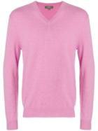 N.peal Burlington 1ply V-neck Sweater - Pink
