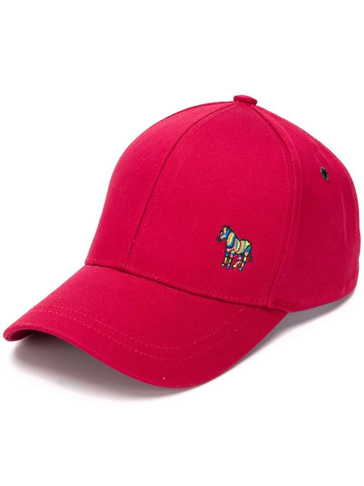 Ps Paul Smith Zebra Logo Baseball Cap - Red