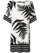 Clips Fern Print T-shirt Dress - White