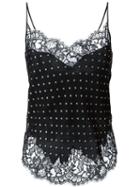 Givenchy Embroidered Star Cami Top, Women's, Size: 38, Black, Silk/polyester/cotton/polyamide