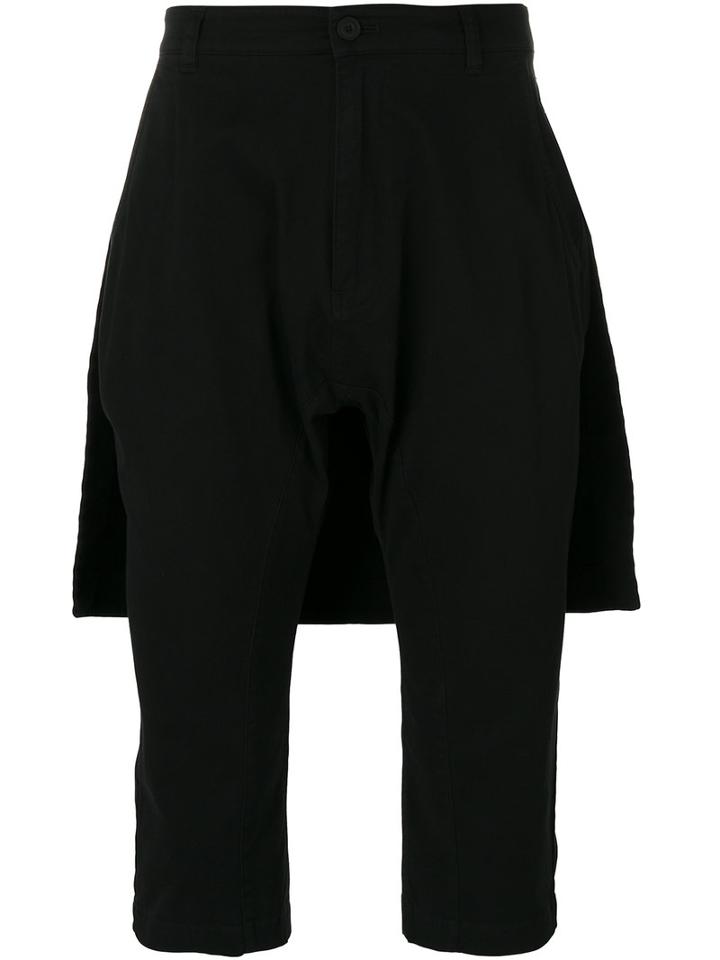 Helmut Lang - Zipped Rear Panel Cropped Trousers - Men - Cotton/spandex/elastane - 29, Black, Cotton/spandex/elastane