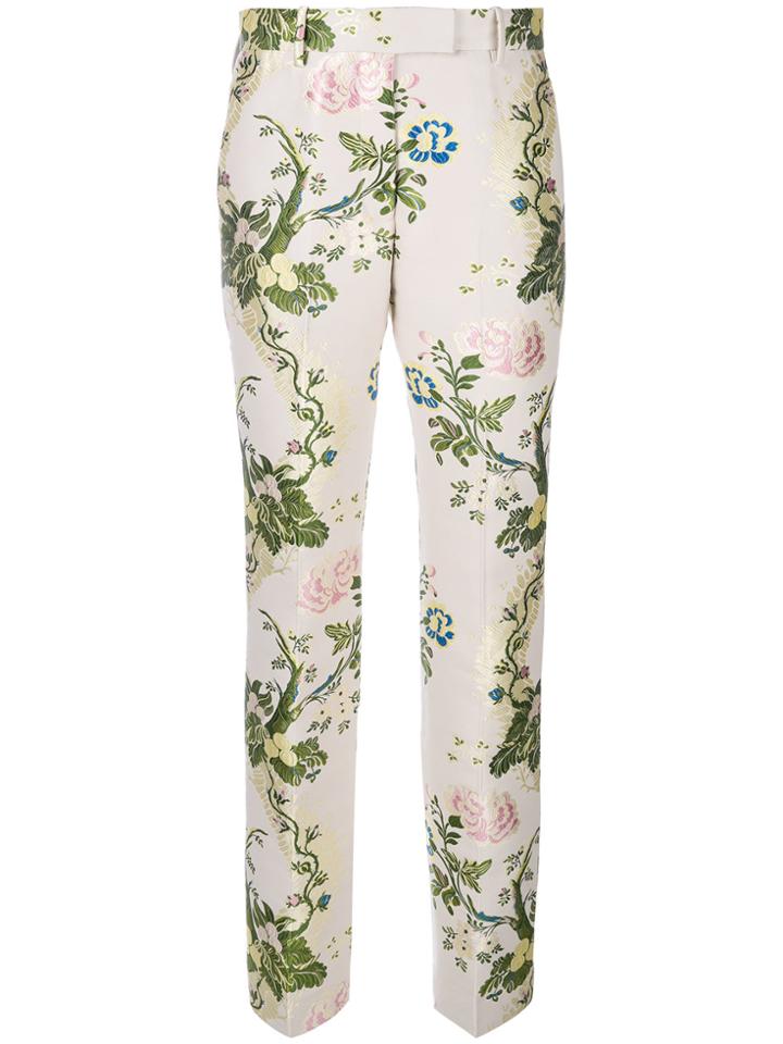 Calvin Klein 205w39nyc Floral Jacquard Trousers - White