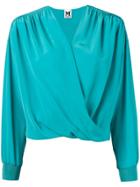 M Missoni V-neck Wrap Blouse - Blue