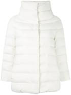 Herno Cropped Sleeve Padded Jacket, Women's, Size: 46, White, Polyamide/polyurethane/nylon
