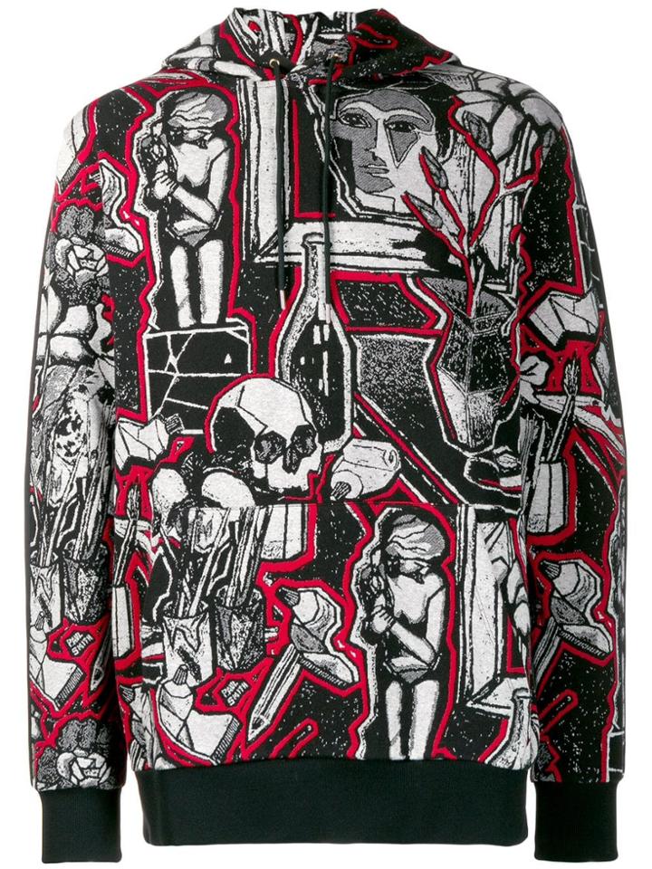 Paul Smith Surreal Skull Print Hoodie - Black