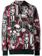 Paul Smith Surreal Skull Print Hoodie - Black