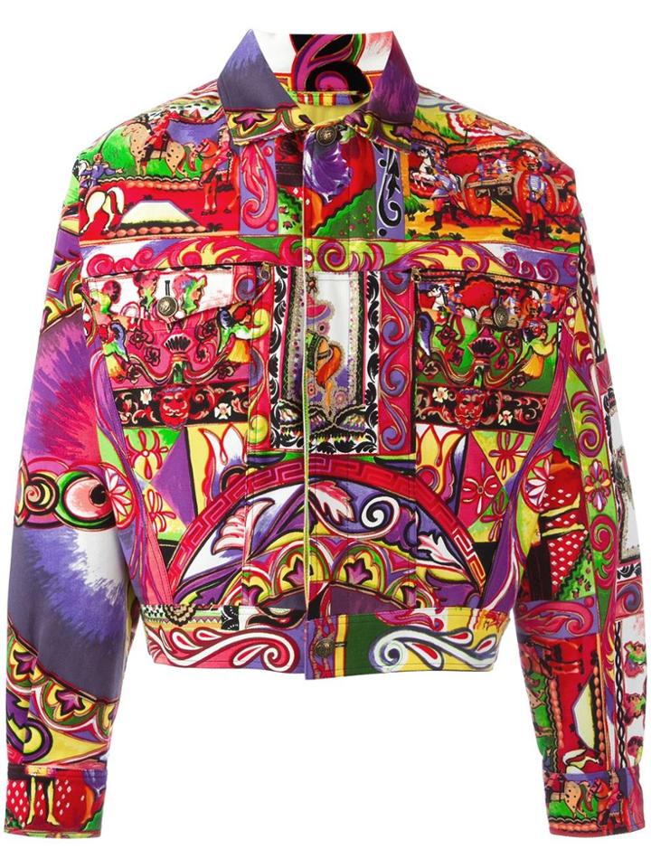 Versace Vintage Multiprinted Jacket - Multicolour