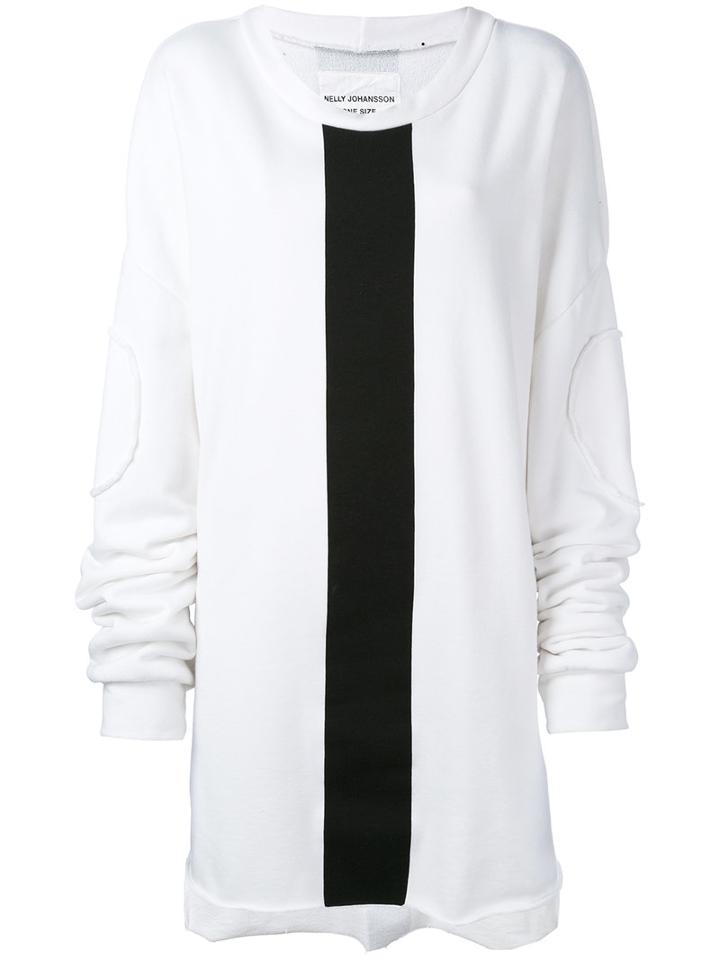 Nelly Johansson - Long Sweatshirt - Women - Cotton/polyester - One Size, White, Cotton/polyester