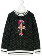 Dolce & Gabbana Kids - Embroidered Sweatshirt - Kids - Cotton/nylon/polyester/virgin Wool - 10 Yrs, Black