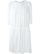 Chloé Embroidered Detail Dress, Women's, Size: 44, White, Acetate/viscose/polyester