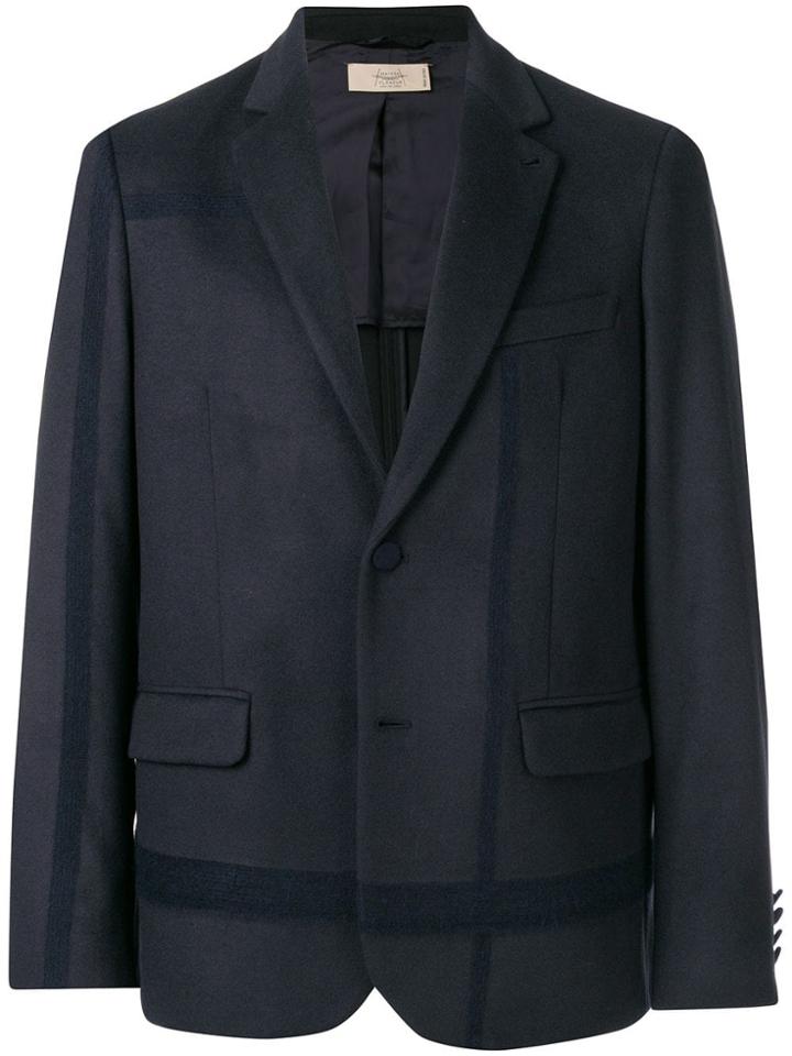 Maison Flaneur Subtle Check Blazer - Blue