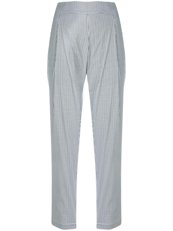 Semicouture Gingham Cropped Trousers - Black