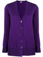 Liu Jo V-neck Knit Cardigan - Purple