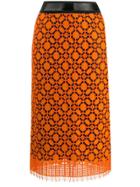Dorothee Schumacher Crochet Straight Fit Skirt - Orange