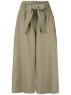 Co Bow Tie Waist Culottes - Green