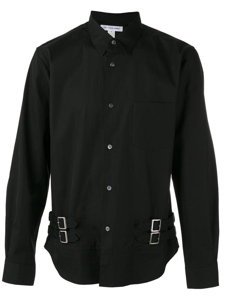 Comme Des Garçons Shirt - Buckle Detail Long Sleeve Shirt - Men - Cotton - M, Black, Cotton