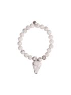 Lord And Lord Designs Dagger Pendant Beaded Bracelet - White