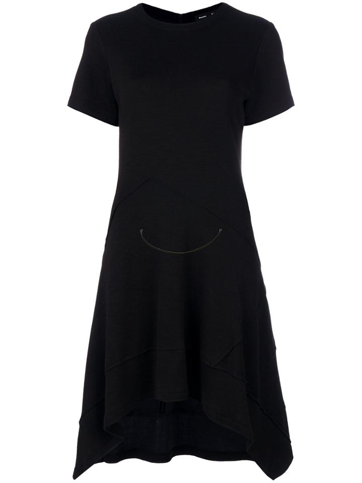 Proenza Schouler Short-sleeved Asymmetrical Dress - Black