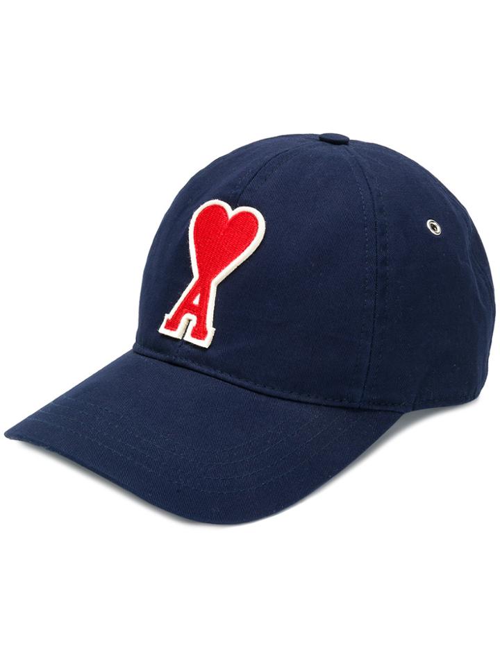 Ami Alexandre Mattiussi Baseball Cap With Ami De Coeur Patch - Blue