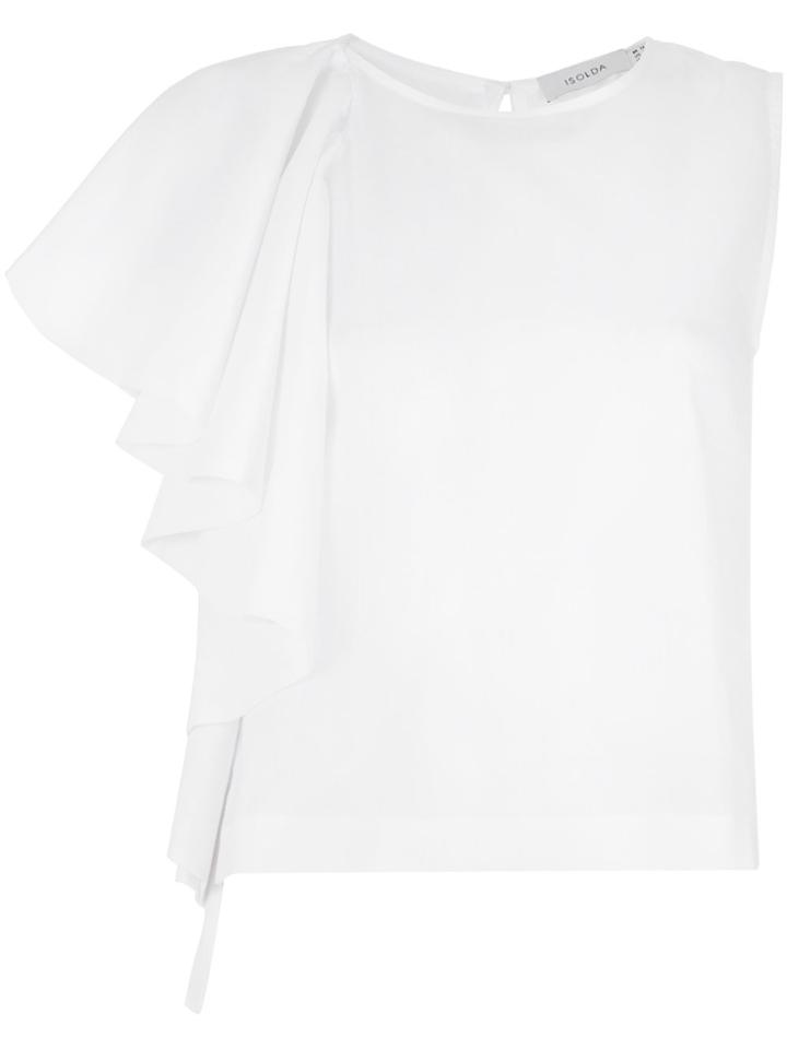Isolda Ruffled Top - White