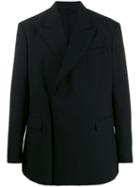 Raf Simons Double-breasted Fitted Blazer - Black