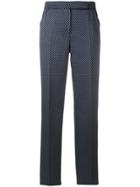 Giorgio Armani Spotted Jacquard Trousers - Blue