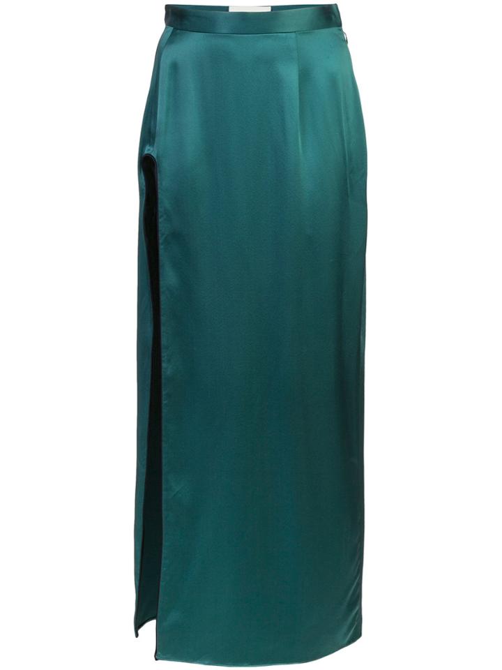 Fleur Du Mal U-slit Long Skirt - Blue