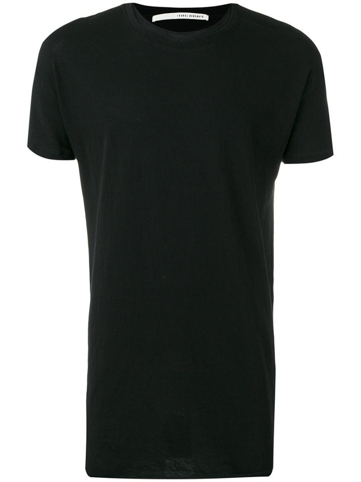 Isabel Benenato Double Crew Neck T-shirt, Men's, Size: Small, Black, Cotton