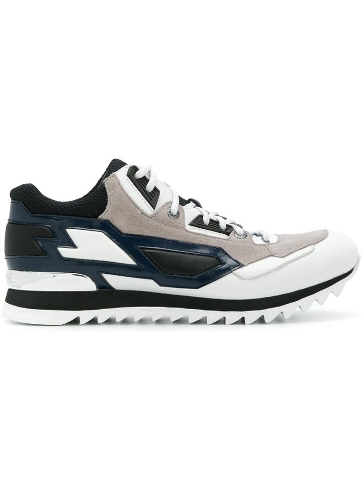 Les Hommes Colour Block Sneakers - Grey