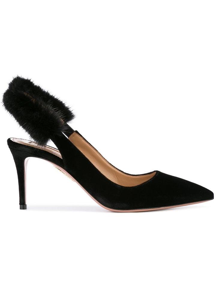 Aquazzura La Duchesse Slingbacks - Black