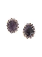 Anton Heunis Amethyst Cluster Earrings - Purple