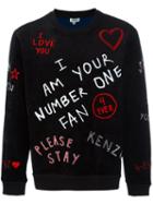 Kenzo 'i Love U Sweatshirt, Men's, Size: Large, Black, Polyester/viscose