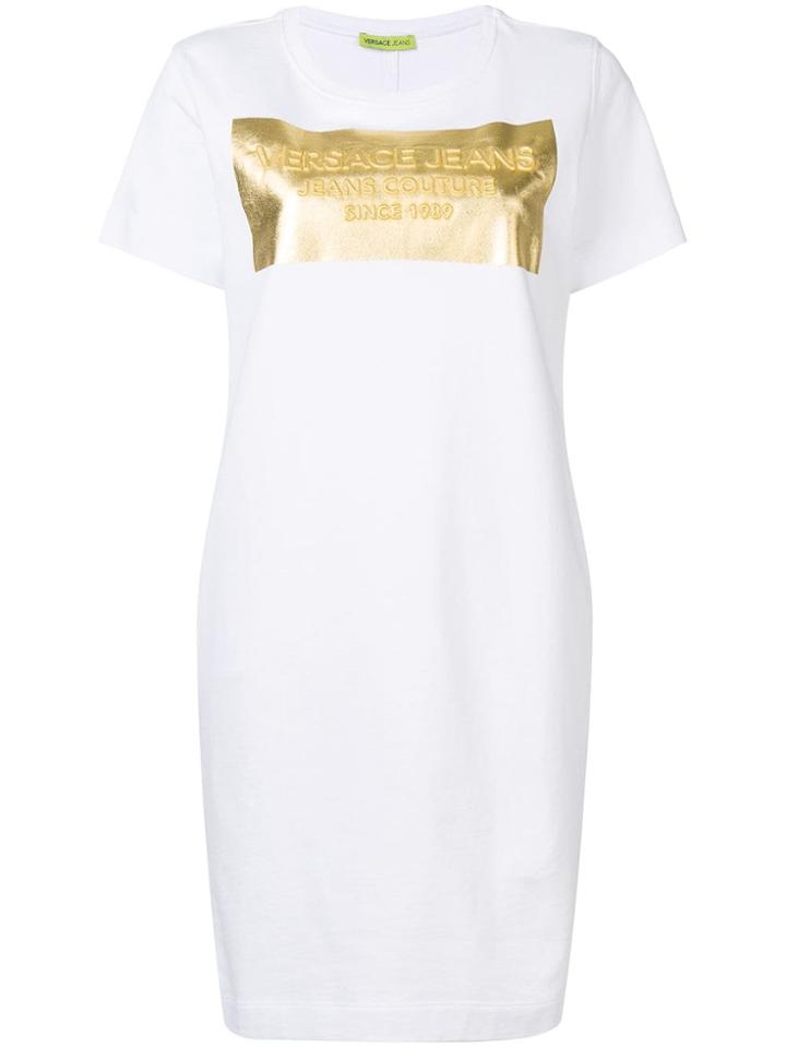 Versace Jeans Logo T-shirt Dress - White
