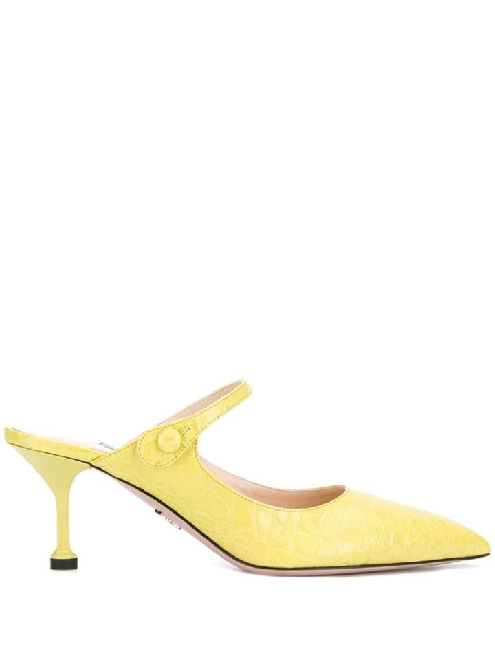 Prada Pointed Toe Pumps - Yellow