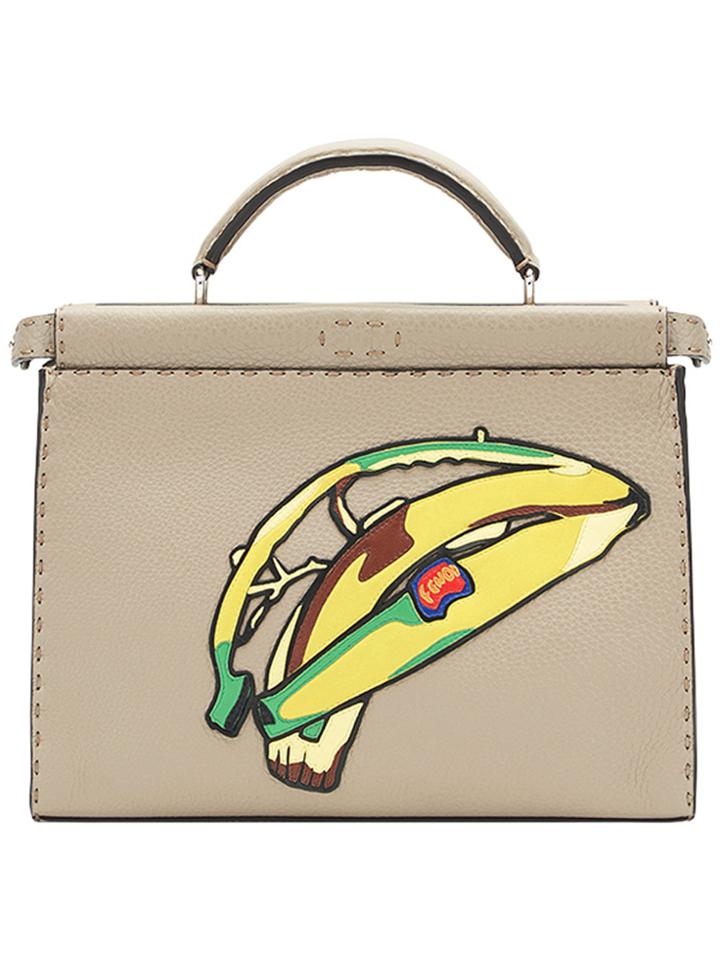 Fendi Banana Printed Peekaboo - Nude & Neutrals